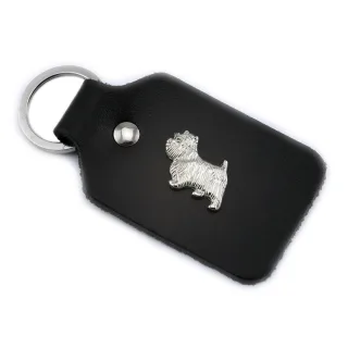 West Highland Terrier Schl?sselanh?nger aus Leder