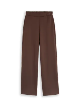 Denim Tom Tailor - Scuba Wide Leg Hose cool dark brown - Gr. - M