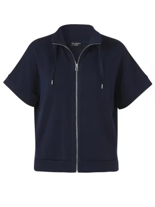 VIA APPIA DUE - Sweatjacke mit Kurzarm blau - Gr. - 42