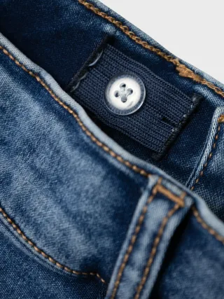 NAME IT - NKFSALLI SLIM FLEECE JEANS 6427-AN O medium blue denim - Gr. - 128