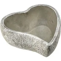 Florists Products Pflanzschale Pflanzschale Herz Grau Weiß Tischdeko Grabschale 20×21,5×8,5cm