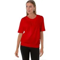 Estefania for woman Rundhalsshirt 194-1142, in Jacquard und mit Raffung am Ausschnitt