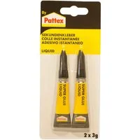 Pattex Sekundenkleber Sekundenkleber Liquid 2×3 g – Präzisions-Sekundenkleber, (Set, 2-tlg), Ideal für punktgenaue Anwendungen