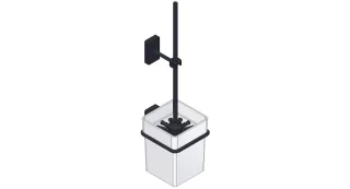 Giese WC Garnitur mit 2 Wandbefestigungen schwarz matt, 21074-14 21074-14