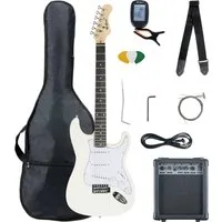 McGrey E-Gitarre Rockit elektrische Gitarre, ST-Style, Komplettset 4/4, 8-St., inkl. Verstärker, Tasche, Stimmgerät, Plektren, Gurt und Kabel, 10 Watt (RMS) Gitarrenverstärker inklusive!