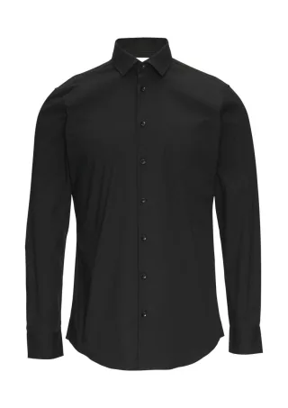 s.Oliver BLACK LABEL - Tailored Fit: Businesshemd schwarz - Gr. - 39