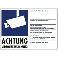 PENTATECH Warnschild PENTATECH 40205 Warnaufkleber Videoüberwachung (B x H) 21 mm x 14.8