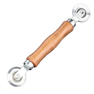 Wooden Handle Metal Wheel Rolling Tool 22cm Length 3.85cm Wheel Diameter Screen Door Double Window Installation Spline R