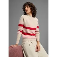 Laura Scott Strickpullover Winterstrick mit trendy Streifendesign und Knöpfen - NEUE KOLLEKTION