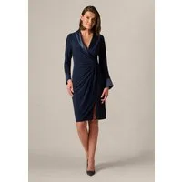 Adrianna Papell Midikleid Combo Shawl Collar Midi Dress Elegantes, raffiniertes knielanges Smokingkleid
