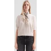 QS Kurzarmpullover Strickpullover Weicher Kurzarm-Strickpullover