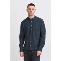 Blend Langarmhemd BHBobby Shirt mandarin Stilvolles Langarmhemd aus Leinenmix