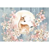 Wallarena Fototapete Blumen Mädchen - Mehrfarbig - Elegant - Vlies - Schlafzimmer, glatt, (8 St), 400x280cm