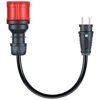 Adapter für Gemini flex 11 kW, CEE rot Drehstrom 16A > Haushaltssteckdose schwarz, 30cm