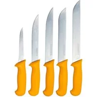 HOOZ Messer-Set Fleischmesser 5-teilig – Edelstahlmesser für Fleisch, Fisch & Geflügel (5-tlg)