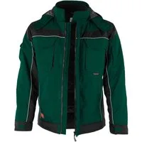 Qualitex Workwear Winterjacke Winterjacke "PRO" grün/schwarz, Gr. XL