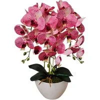 Kunstorchidee Orchidee, damich, Höhe 60 cm, Künstliche Orchidee 3-stämmige Blumen wie lebendig