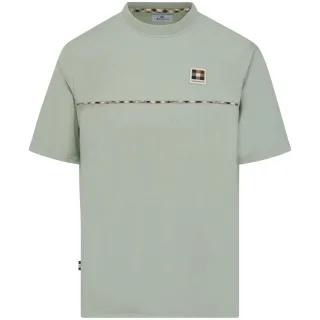 Aquascutum Active Club Karomuster-t-shirt In Salvia-hellgrün