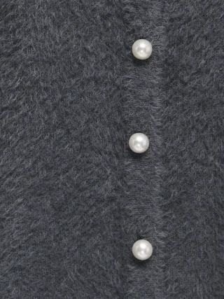 KIDS ONLY - KOGPIUMO PETRA PEARL O-NECK CAR KNT NOOS Blackened Pearl - Gr. - 164