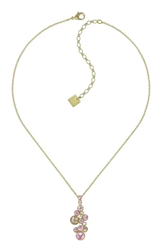 konplott - Halskette mit Anhänger - Water Cascade pink/gold