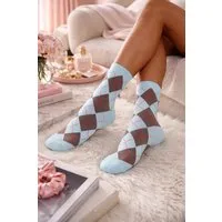 Lycille Socken Damen Karosocken 37–41 – Baumwolle, Bequem, Kariert, Stylische Socken