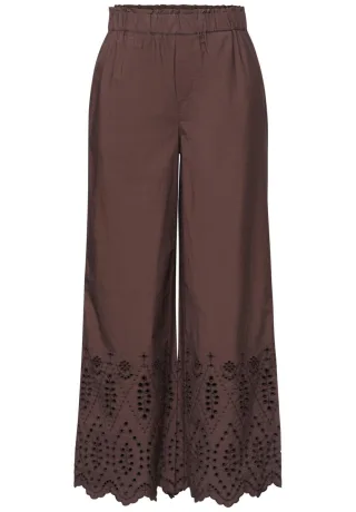 Street One - Culotte im Paperbag-Stil braun - Gr. - 28