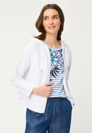 Olsen - Jersey Jacket Long Sleeves white - Gr. - 46