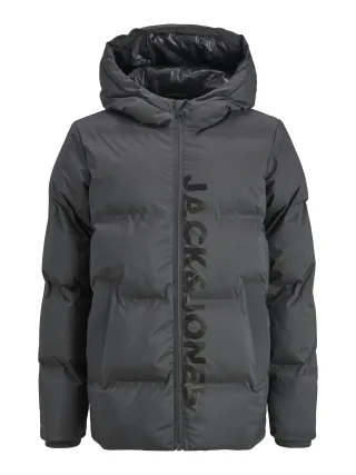 JACK&JONES - JJKAITO PUFFER JACKET LN JNR Asphalt - Gr. - 140