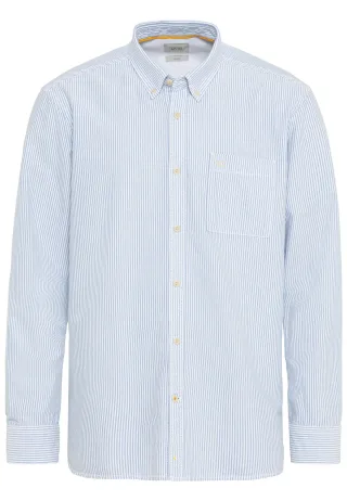 camel active - Oxford Streifenhemd aus nachhaltigem Organic Cotton skylight - Gr. - XL