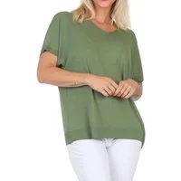 simaranda Strickpullover Damen Pullover 1923 36-40 Oliv