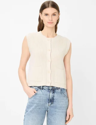 Brax Damen Strickpullover Style ELISA dark ecru, hellbeige, Gr. 34