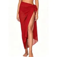 Mutig Sarong Damen Wickelrock, Strandtuch, Chiffon Bikini Cover-Up,Einheitsgröße, Sommer Strandponcho, Leichter Bikini Überwurf für Strand & Urlaub, Bindeband, Beste Übereinstimmung für Bikini, Shorts, Badeanzug usw(110*145cm)