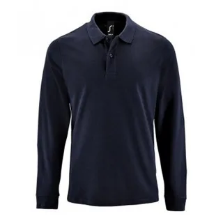 SOLS Mens Perfect Langarm-Pique-Poloshirt (French Navy)