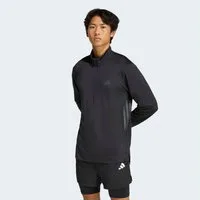 adidas Performance Sweatshirt TECH ESSENTIALS WORKOUT 1/4 ZIP mit Rundhalsausschnitt, ohne Verschluss, aus Polyester und Elasthan