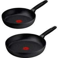 Tefal Pfannen-Set Excell'Cook, Aluminium (Set, 2-tlg., je 1 Pfanne 24/28 cm), leistungsstarke Antihaftbeschichtung, Induktion, metallspatelsicher