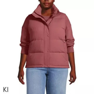 Wasserabweisende Daunenweste für Damen in Plus-Größe, Damen, size: plus, Blau, Nylon, by Lands' End