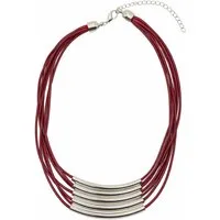 COLLEZIONE ALESSANDRO Kette mit Anhänger Elena, 6-reihige Kette aus feinen Bändern