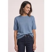 STREET ONE Kurzarmpullover mit Kontrastdetail