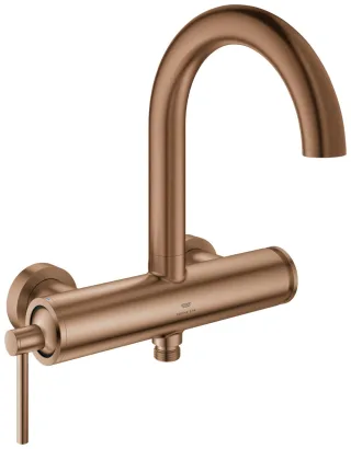 GROHE Einhand-Wannenbatterie Atrio 24367 Wandmontage warm sunset gebürstet, 24367DL0 24367DL0