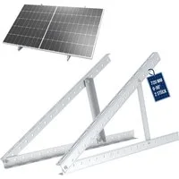 NuaSol Solarmodul-Halterung 72 - 118 cm Aluminium für Solarmodule Flachdach, (Set, Stabilität: Robuste Konstruktion für sichere Befestigung)