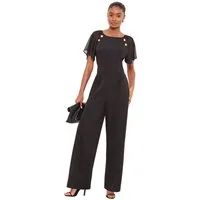 LIPSY Jumpsuit Lipsy Jumpsuit mit Chiffon-Flatterärmel, Kurzgröße (1-tlg)