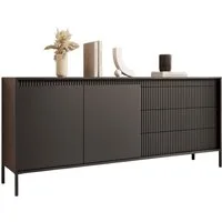 Compleo Schubkastenkommode mit drei Schubladen, gerillte Front, Elegant und Praktisch, Breite: 187 cm
