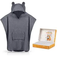 Fuchs & Panda Badeponcho Kuscheliger Badeponcho Baby und Kinder (0-4Jahre) aus 100% Bambus, 100% Bambus: Antimikrobiell, Atmungsaktiv, Hypoallergen, Superweich