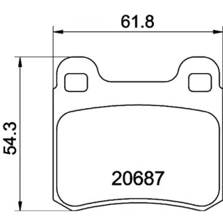 Hella Bremsbel?ge hinten Mercedes 190