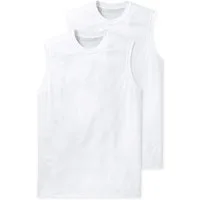 Schiesser Achselhemd Essentials (2er Pack) ärmellos, Doppelpack, Rundhalsausschnitt, Baumwolle