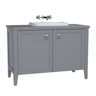 VitrA Valarte Set 118 cm Einbauwaschtisch + Waschtischunterschrank 2 Türen Grau Matt,62175 62175