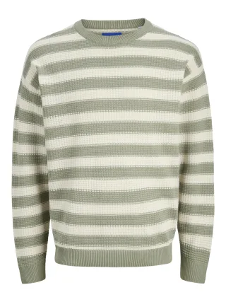 JACK&JONES - JORGREENE KNIT STRUCTURE CREW NECK JNR sea salt - Gr. - 164