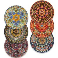 vancasso Speiseteller 6tlg Teller für 6, LUMI Speiseteller, Porzellan Essteller, BOHO-Stil, (6 St)