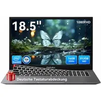 blackview 18.5" FHD IPS Acebook10 Intel 16GB+512GB Windows 11 Pro Notebook (Intel N6000 Intel Core N6000, 16 GB, 512 GB SSD, Windows 11 Pro, FHD+ IPS, Silikon-Tastaturschutz (deutsche Tastatur)