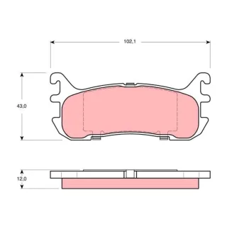 TRW Bremsbel?ge hinten Mazda 323 BA